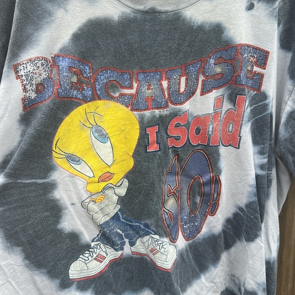 VINTAGE 1999 Tweety Bird T Shirt Tie Dye “STRESSED OUT” Warner Brothers Size XL - Picture 2 of 12